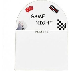 لوحة نتائج الألعاب الشخصية، لوحة نتائج ليلية للعبة عائلية مخصصة، متتبع النتائج الليلية للعبة منقوش بالأكريليك، لوحة نتائج ألعاب أكريليك قابلة لإعادة الاستخدام، مثالية لغرف الألعاب والتجمعات العائلية (5 بوصات × 7 بوصات) in Kuwait