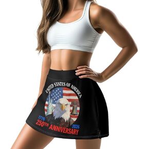 Women's Golf Skirt Athletic Skort Lightweight High Waisted Tennis Skirts with Pocket Shorts for Workout Sports in Kuwait