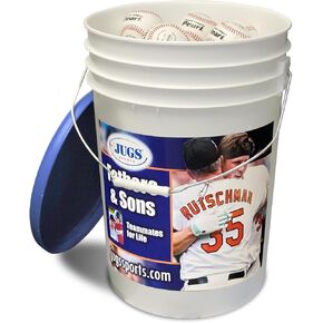 دلو أباريق من كرات البيسبول اللؤلؤية لدوري الشباب - (4 دزينة) من كرات البيسبول الجلدية ودلو روتش مع غطاء in Kuwait