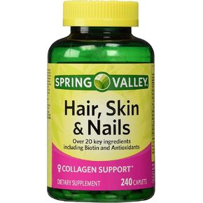 سبرينج فالي - الشعر، البشرة والأظافر، البيوتين والكولاجين والجيلاتين، 240 كبسولة in Kuwait