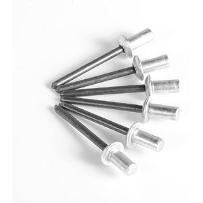 100pcs 3/16" x 1/2" Closed End Aluminum Blind Rivets with Steel Mandrel, 4.8 x 12mm Pop Rivets in Kuwait