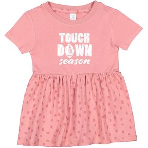 Inktastic Touchdown Season- فستان كرة القدم للأطفال in Kuwait