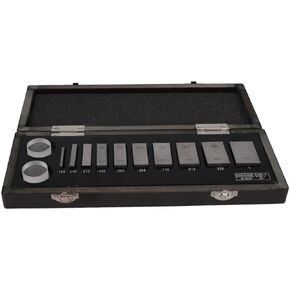 SPI Gage Block Set, Steel, Rectangle, 0.105 to 1 inch Range, 10 Pieces, 0.000006 inch Tolerance, NIST Certified in Saudi Arabia