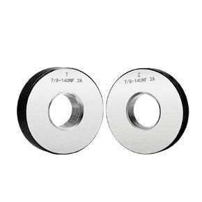 Thread Ring Gauge 1SET(1*GO+1*NOGO) 2A Accuracy Standard Metric Fine Thread Ring Gauge UNC UNF UNS 5/16-18 5/16-20 7/16-14 Measure Tool(5I16-32UNEF-2A T Z) in Saudi Arabia