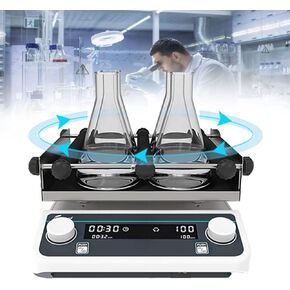 Orbital Shaker, Horizontal Cyclotron Oscillator, Lab Mixer Homogenizer Adjustable Lab Emulsifiering Machine Led LCD Display, Rubber Tray,LS-40Pro in Kuwait