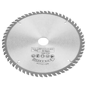 200mm Silver Circular Saw for Wood Cutting, 60 Teeth with Reduction Rings, Tungsten Carbide Teeth for Durability, Cutting and Precise Cutting in Saudi Arabia