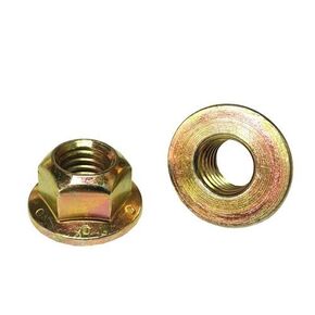 (9) 7/16-14 Hex Flange Prevailing Torque Top Lock Nuts Grade 8 Zinc Yellow in Kuwait