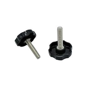Black Thumb Screws with Rosette Fluted Head - 5/16" - 24 x 1 1/4" Clamping Knobs Grip Thumb Screw Bolts - SS Thumb Screw Black Thumbscrew (2) in Kuwait