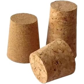 20pcs Top Dia 18mm to 54mm Wooden Cork Lab Glass Bottle Stopper Oil Pudding Small Glass Bottle Stopper Lid(21x16x20mm) in Saudi Arabia