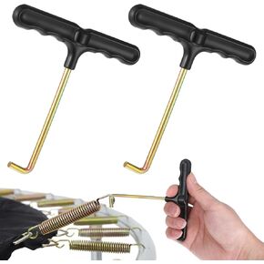 2PCS Vertical Pull Trampoline Spring Pull Tool, T-Hook Trampoline Parts Shoe Lace Tightner Spring Puller Tool in Saudi Arabia