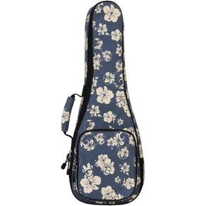10MM Adjustable & Comfortable Ukulele Case Bag with Large Storage Pocket (21in, Leaf) in Kuwait