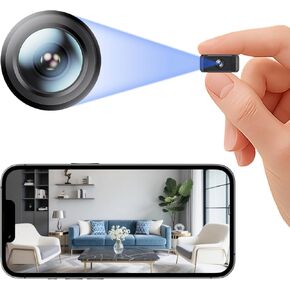 كاميرا أمنية داخلية ميني كاميرا لاسلكية منزل صغير في الهواء الطلق واي فاي كاميرات الحيوانات الأليفة 4K HD TINY NANNY CAM WIGH in Kuwait