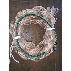 EPT Bull Ropes Adult Saddle Bronc Rein Extra Soft Black & Kelly Green Cord on Tan Poly 6' in Kuwait