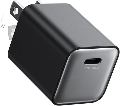 30W شاحن حائط مضغوط ، كتلة شاحن USB C مع GAN III Tech ، PD3.0 PPS QC4.0 محول طاقة قابلة للطي سريع لـ iPhone 16 15 ، Galaxy ، Pixel ، iPad ، AirPods ، MacBook Air (White ، 1 Pack) in Kuwait