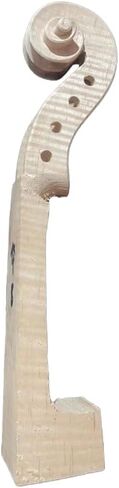 4/4 Size Violin Neck Head, Flame Maple Wood Ebony Fingerboard Violin Parts & Accessories, 4-String Fitted Scroll Head for 4/4 Full-Size Violin Replacement in Kuwait