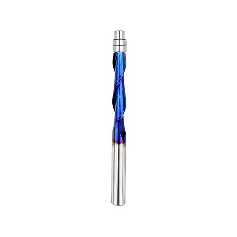VIC007 UP*DOWN DOWN FLUSH TRIM ROUTER مع محمل الكرة المزدوج ، 1/4 "شانك 1-1/8" طول القطع طويلة 3 "، قطعة التوجيه لولبية كربيد للتسخين الخشبي (1/4S*1-1/8" CL*3 "OVL) in Kuwait