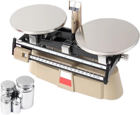 ميزان ميكانيكي دقيق، 0.1 جرام - 2000 جرام، ميزان تحليلي مزدوج للمختبر، مع مقبض تعديل صفر، مجموعة الوزن، للكليات والمختبر in Kuwait