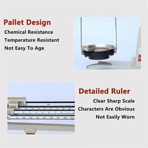 ميزان ميكانيكي للمختبر، مجموعة أوزان تحليلية 311 جم/0.01 جم مع جهاز تخميد مغناطيسي ومنصة مقاس 15 سم، مقياس حاد واضح، لا حاجة إلى بطارية، للفصول الدراسية والمختبر والمصانع in Kuwait
