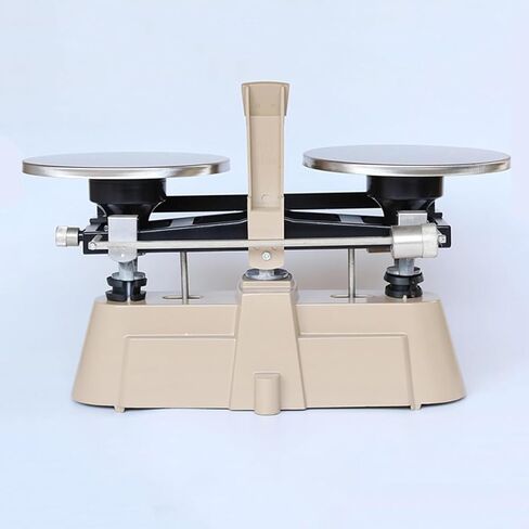 موازين ميكانيكية مزدوجة، ميزان تحليلي دقيق للمختبر مع أوزان (1 كجم، 500 جرام، 200 جرام، 100 جرام)، نطاق الوزن 0.1 جرام - 2000 جرام وعمر خدمة طويل، للمختبرات والتعليم المدرسي in Kuwait