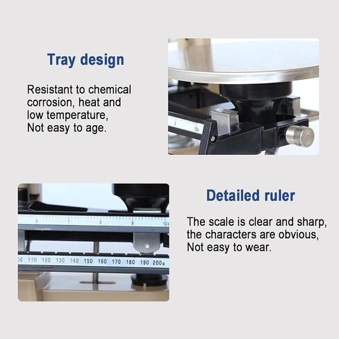 موازين تحليلية مزدوجة للمختبر، مقياس توازن ميكانيكي دقيق مع صامولة، نطاق الوزن 0.1 جرام - 2000 جرام ومحدد بشكل واضح، مؤشر مرن دقيق، للكليات والمختبر in Kuwait