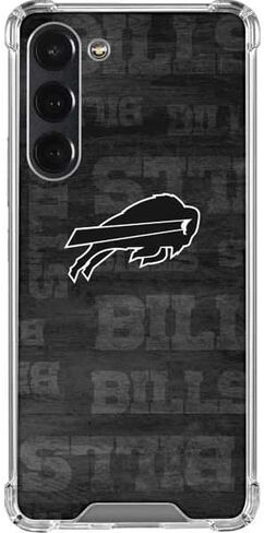 حافظة هاتف Skinit الشفافة متوافقة مع هاتف Galaxy S23 Plus - تصميم أسود وأبيض مرخص رسميًا من NFL Buffalo Bills in Saudi Arabia