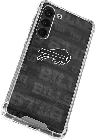 حافظة هاتف Skinit الشفافة متوافقة مع هاتف Galaxy S23 Plus - تصميم أسود وأبيض مرخص رسميًا من NFL Buffalo Bills in Saudi Arabia