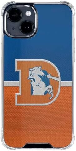 Skinit Clear Phone Case Compatible with iPhone 14 Plus - Officially Licensed NFL Denver Broncos Vintage Design in Saudi Arabia