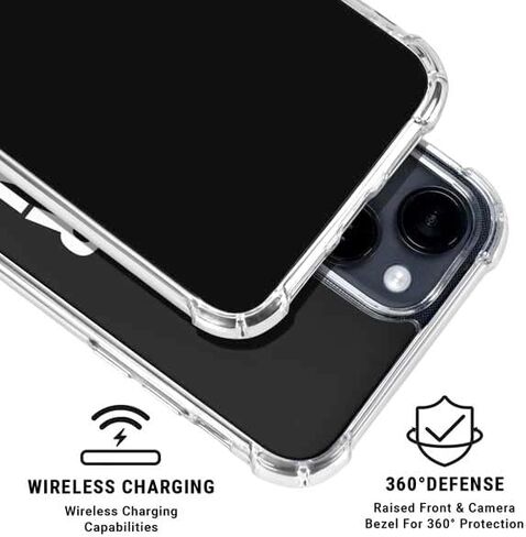 Skinit Clear Phone Case Compatible with iPhone 15 Plus - Officially Licensed NFL Las Vegas Raiders Team Motto Design in Saudi Arabia