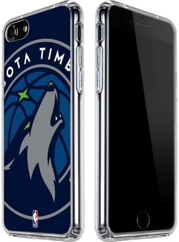 Skinit Clear Phone Case Compatible with iPhone SE (2nd & 3rd Gen) - Officially Licensed NBA Minnesota Timberwolves Large Logo Design in Saudi Arabia