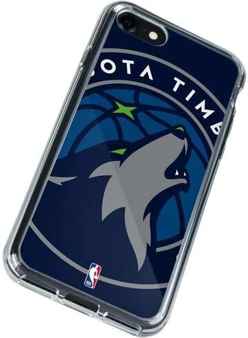 Skinit Clear Phone Case Compatible with iPhone SE (2nd & 3rd Gen) - Officially Licensed NBA Minnesota Timberwolves Large Logo Design in Saudi Arabia