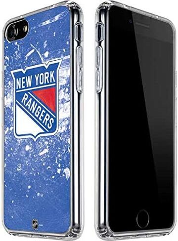 Skinit Clear Phone Case Compatible with iPhone SE (2nd & 3rd Gen) - Officially Licensed NHL New York Rangers Frozen Design in Saudi Arabia