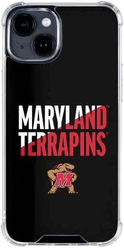 Skinit Clear Phone Case Compatible with iPhone 15 Plus - Officially Licensed University of Maryland Terrapins Athletic Marks Design in Saudi Arabia