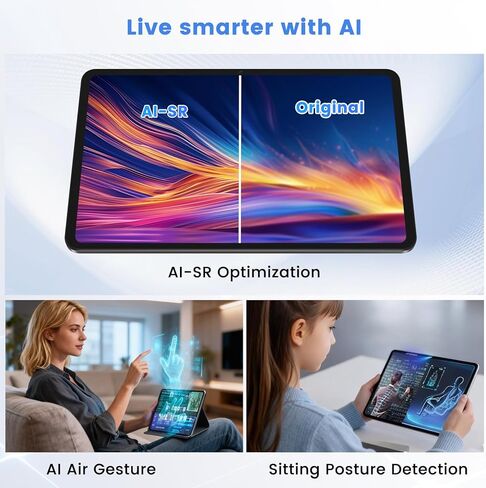 جهاز لوحي ، Android 15 Tablet ، 20 جيجا بايت ذاكرة الوصول العشوائي 128GB ROM 1TB التوسع ، A733 معالج 8 كوبية ، 12 بوصة 2000 × 1200 شاشة لمس in Kuwait