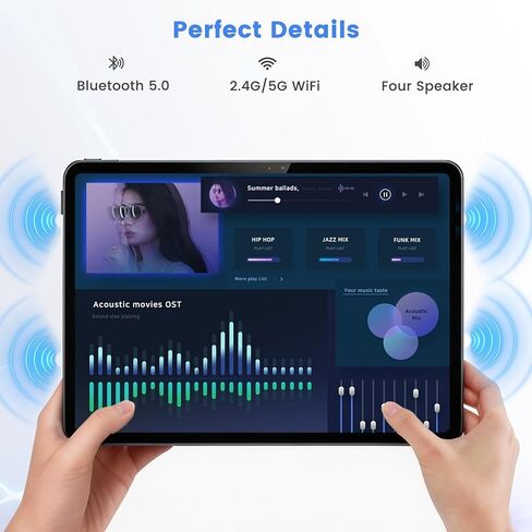 جهاز لوحي ، Android 15 Tablet ، 20 جيجا بايت ذاكرة الوصول العشوائي 128GB ROM 1TB التوسع ، A733 معالج 8 كوبية ، 12 بوصة 2000 × 1200 شاشة لمس in Kuwait