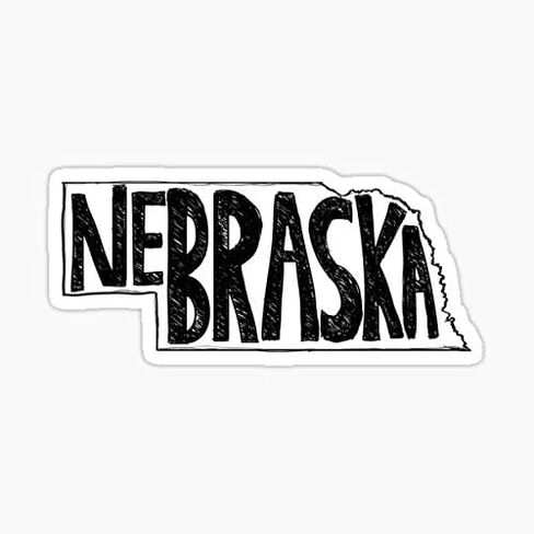 Nebraska Sticker - Sticker Graphic - Auto, Wall, Laptop, Cell, Truck Sticker for Windows, Cars, Trucks in Saudi Arabia