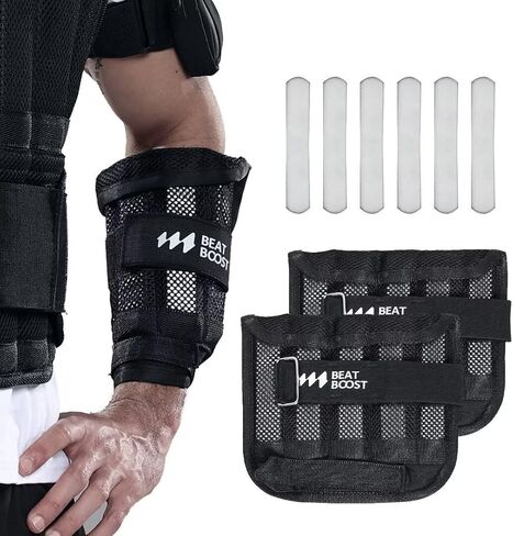 Ankle Wrist Weights 4lb/10lb/15lb/20lb/25lb/30lb BeatBoost Adjustable Leg Arm Weights for Men Walking Pilates Exercise Workout Gym Aerobics in Saudi Arabia