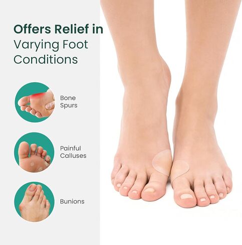 Welnove Hydrocolloid Bunion Pads - Gel Bunion Cushions for Blister Protection, Invisible & Breathable Waterproof, All-Day Adhesive - 26 Count in Saudi Arabia