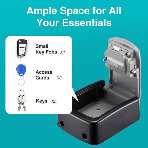 Puroma Key Lock Box, Lockbox for Keys Outdoor Combination Security Lockbox Outside Portable Storage Safe Box for Realtor and Rental, Home Office Apartment Door Handle House Key in Saudi Arabia