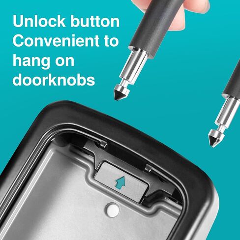 Puroma Key Lock Box, Lockbox for Keys Outdoor Combination Security Lockbox Outside Portable Storage Safe Box for Realtor and Rental, Home Office Apartment Door Handle House Key in Saudi Arabia