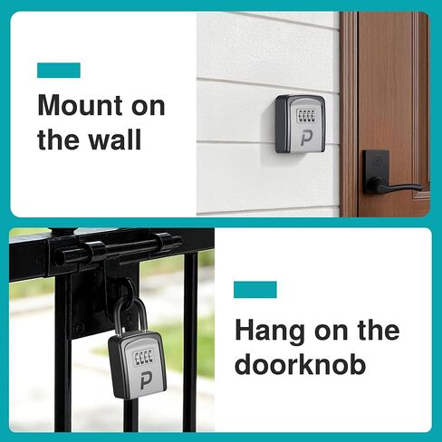 Puroma Key Lock Box, Lockbox for Keys Outdoor Combination Security Lockbox Outside Portable Storage Safe Box for Realtor and Rental, Home Office Apartment Door Handle House Key in Saudi Arabia