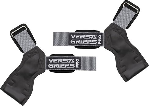 Versa Gripps Pro, Made in USA, Wrist Straps for Weightlifting Alternative, Best Training Accessory, SM, Silver in Kuwait