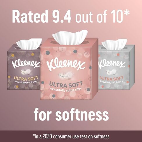 Kleenex Ultra Soft Facial - حزمة من 12 صناديق أنسجة مكعب in Saudi Arabia
