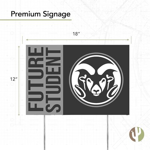 Desert Cactus Colorado State University Graduating Graduation Graduate Sign House 12 Inches x 18 Inches With Stakes (Grad Sign 4) in Saudi Arabia
