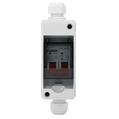 DC Circuit Breaker 2P 50A Miniature Isolator Switch Solar PV Circuit Breaker in Saudi Arabia