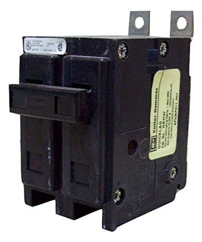 Eaton / Cutler Hammer QBHW2025 Quicklag Miniature Circuit Breaker 25 Amp, 120/240 Volt AC, 2-Pole, Bolt-On Mount, in Saudi Arabia