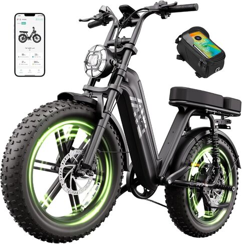 TST دراجة كهربائية للبالغين 1500 واط ذروة 20 بوصة إطار سمين لجميع التضاريس دراجة إلكترونية 60 ميل 28 ميل في الساعة دراجة ترابية كهربائية للطرق الرملية والجبال الثلجية - 48 فولت 15 أمبير دراجة نارية كهربائية تعمل بالبطارية للمغامرة in Kuwait