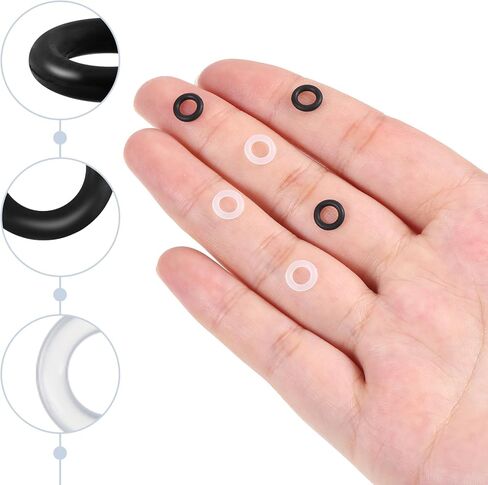 طقم إصلاح النظارات - طقم 100 قطعة من حلقات شد النظارات المصنوعة من السيليكون المضادة للانزلاق (4 مم) لمنع النظارات من الانزلاق، تناسب معظم إطارات النظارات والنظارات الشمسية in Kuwait