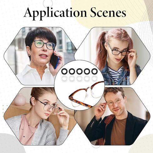 طقم إصلاح النظارات - طقم 100 قطعة من حلقات شد النظارات المصنوعة من السيليكون المضادة للانزلاق (4 مم) لمنع النظارات من الانزلاق، تناسب معظم إطارات النظارات والنظارات الشمسية in Kuwait