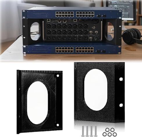 متوافق مع Behringer XR18 Rack Ears، طقم تثبيت فلوش لحامل Behringer XR16، XR18، MR16، MR18، SD18 - أجهزة رف بديلة للخلاطات الرقمية من سلسلة X Air in Kuwait