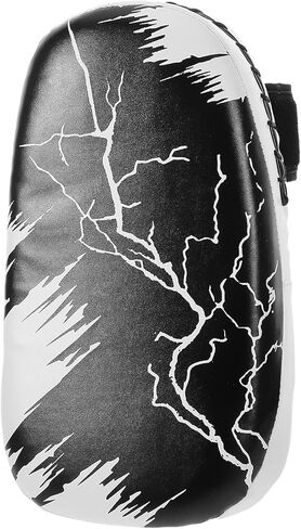 GARVALON Muay Thai Kick Shield ووسادات ركلة التايكوندو، باللونين الأبيض والأسود من البولي يوريثان وسادة تدريب على الملاكمة لممارسة الفنون القتالية واللياقة البدنية والكيك بوكسينغ in Kuwait